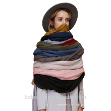 Moda chal simple mujeres llanura de gran tamaño suave largo muchos colores borla de algodón hijab bufanda